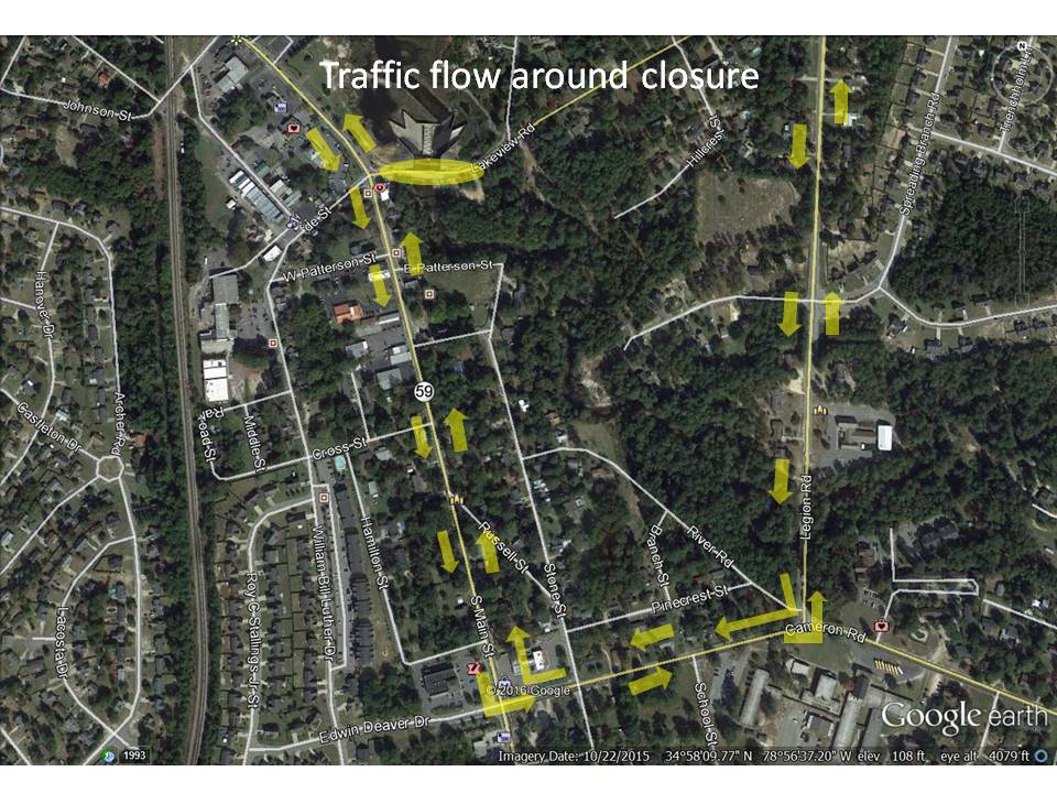Traffic around Lakeview Dr closure